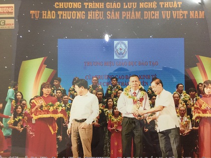 Thương hiệu "Giáo dục - Đào tạo" của trường Cao đẳng Kinh tế - Tài chính Thái Nguyên đạt danh hiệu Top 100 "Thương hiệu, sản phẩm, dịch vụ nổi tiếng tại Việt Nam" năm 2016